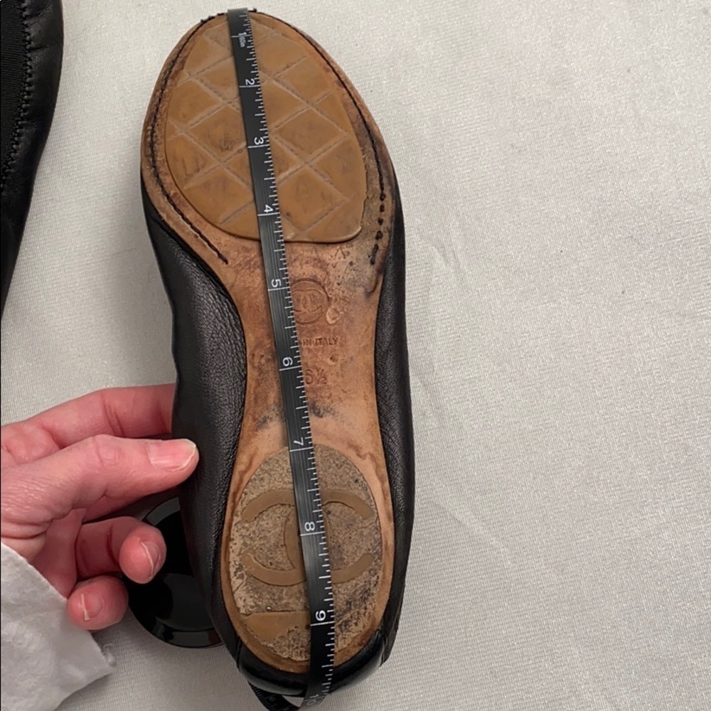 Chanel black classic elastic ballet flats 7 - Picture 10 of 15